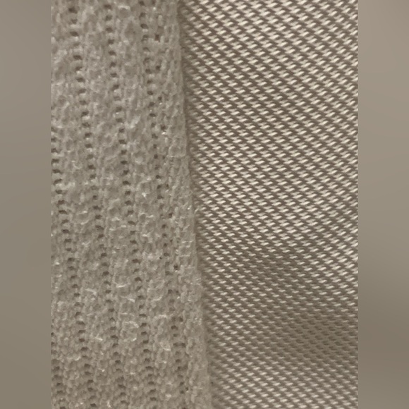 Lacoste OffWhite Large PreOwned Tote Bag inside clean outside blue light stains. - Picture 7 of 16